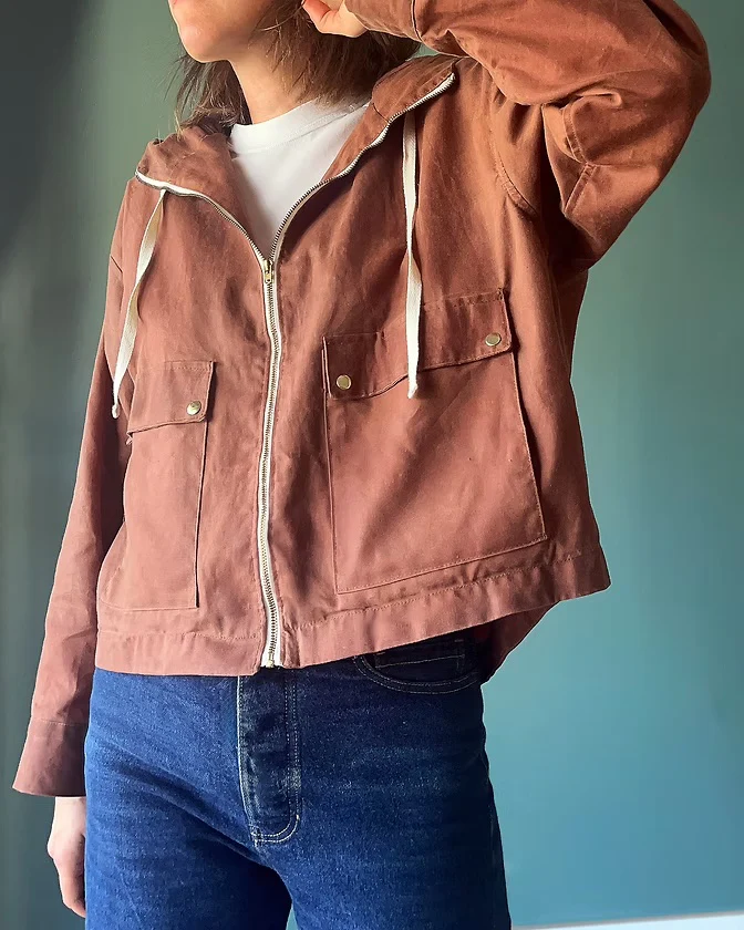 French Navy Laken Jacket - Image 3