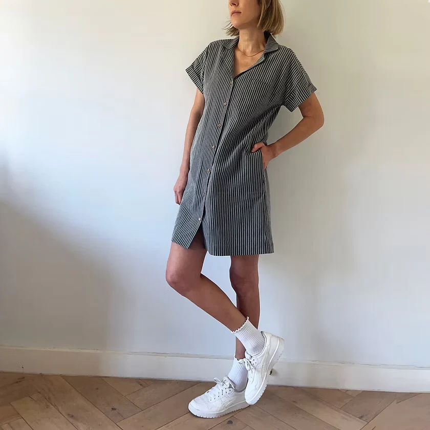 French Navy Rothko Dress and Shirt