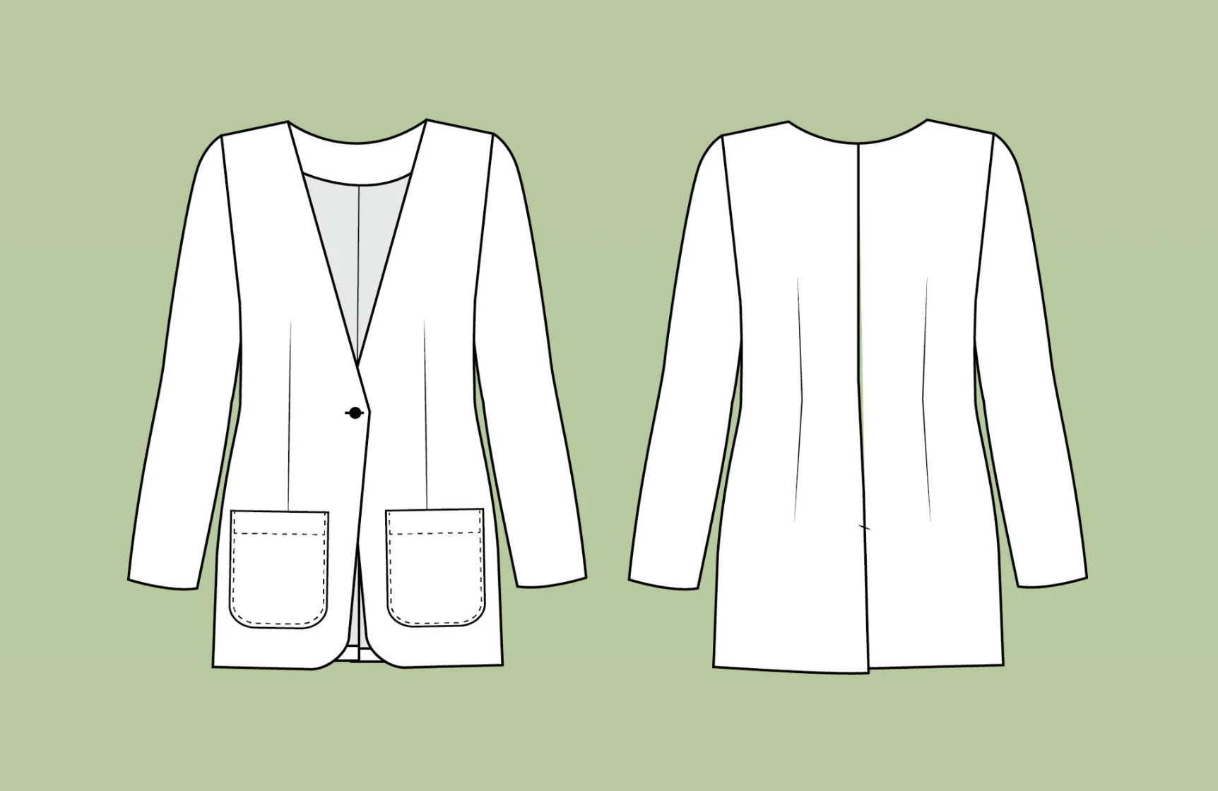 Friday Pattern Company Eddy Cardigan Blazer - Image 20