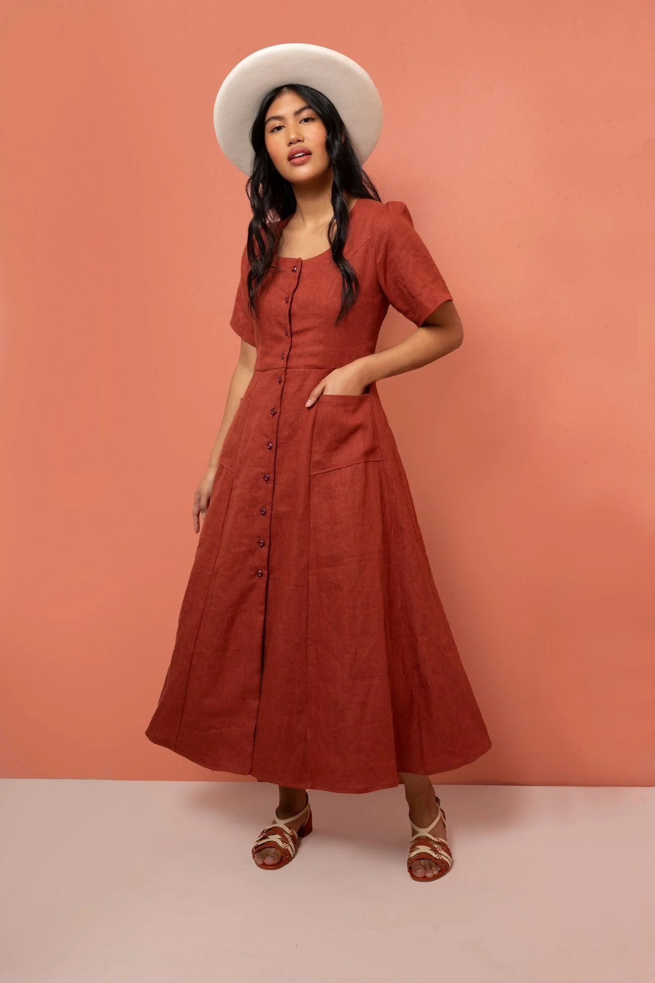 Friday Pattern Company Hughes Dress - Printed copy shop SIZES 1X - 7X (£7.00)