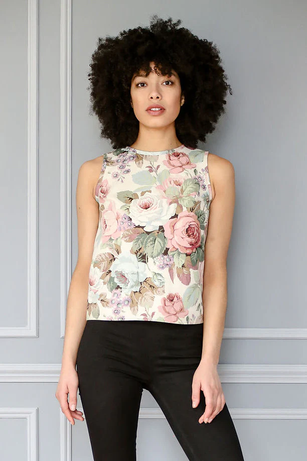 Greyfriars and Grace Barra Button Back Top - Printed copy shop (+£5.00)