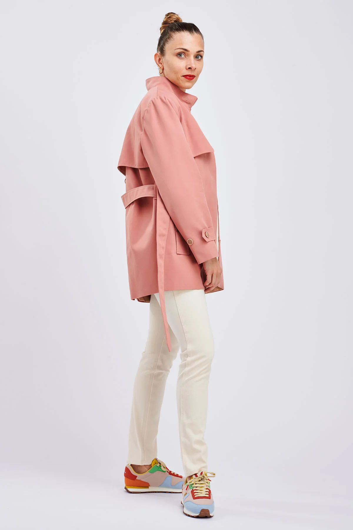 I AM Patterns Bob Trench Coat - Image 10