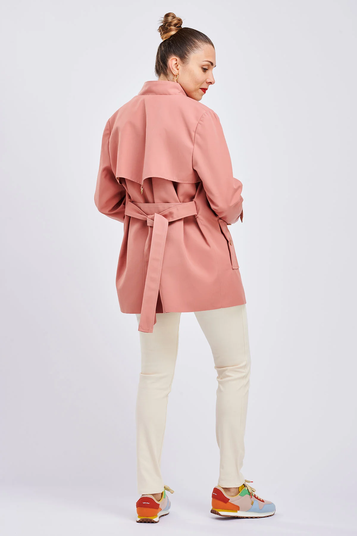 I AM Patterns Bob Trench Coat - Image 11