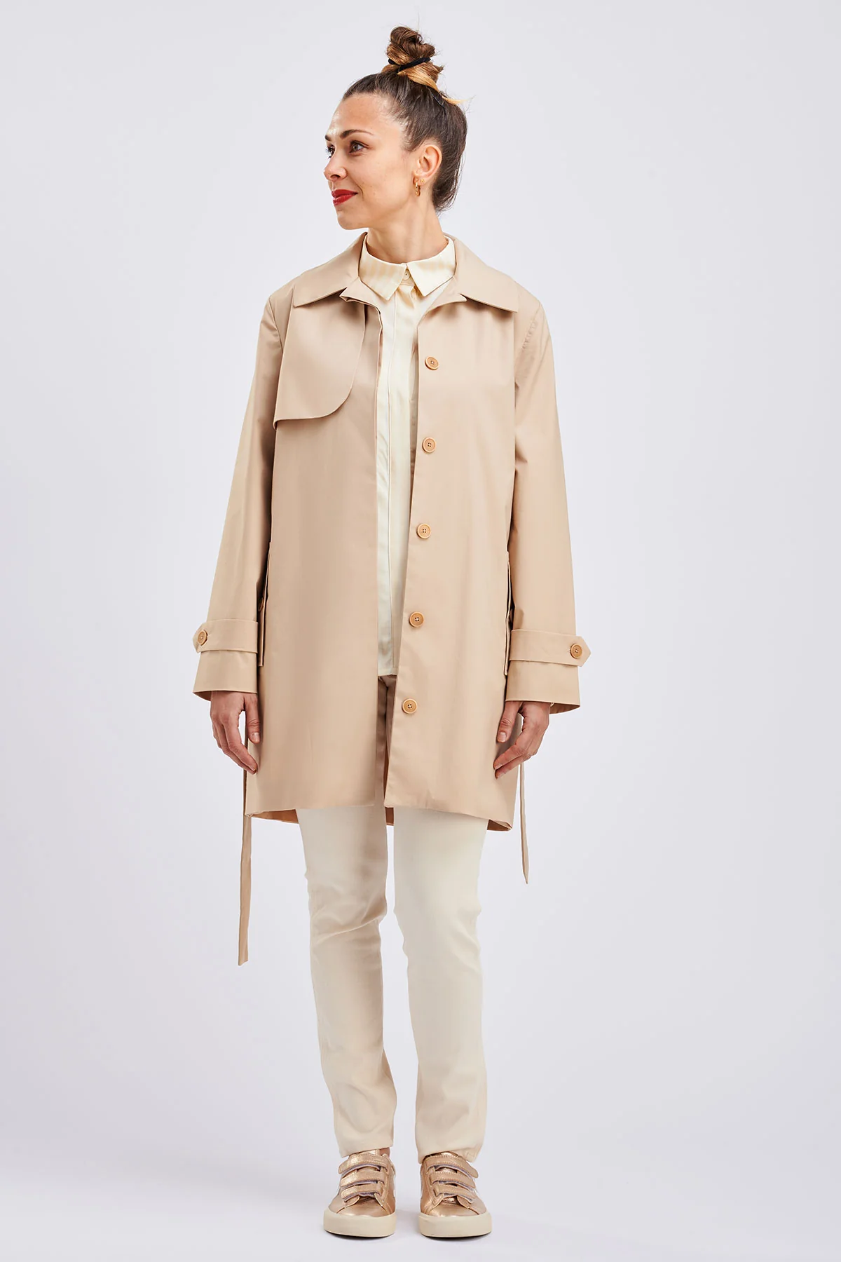 I AM Patterns Bob Trench Coat - Image 2