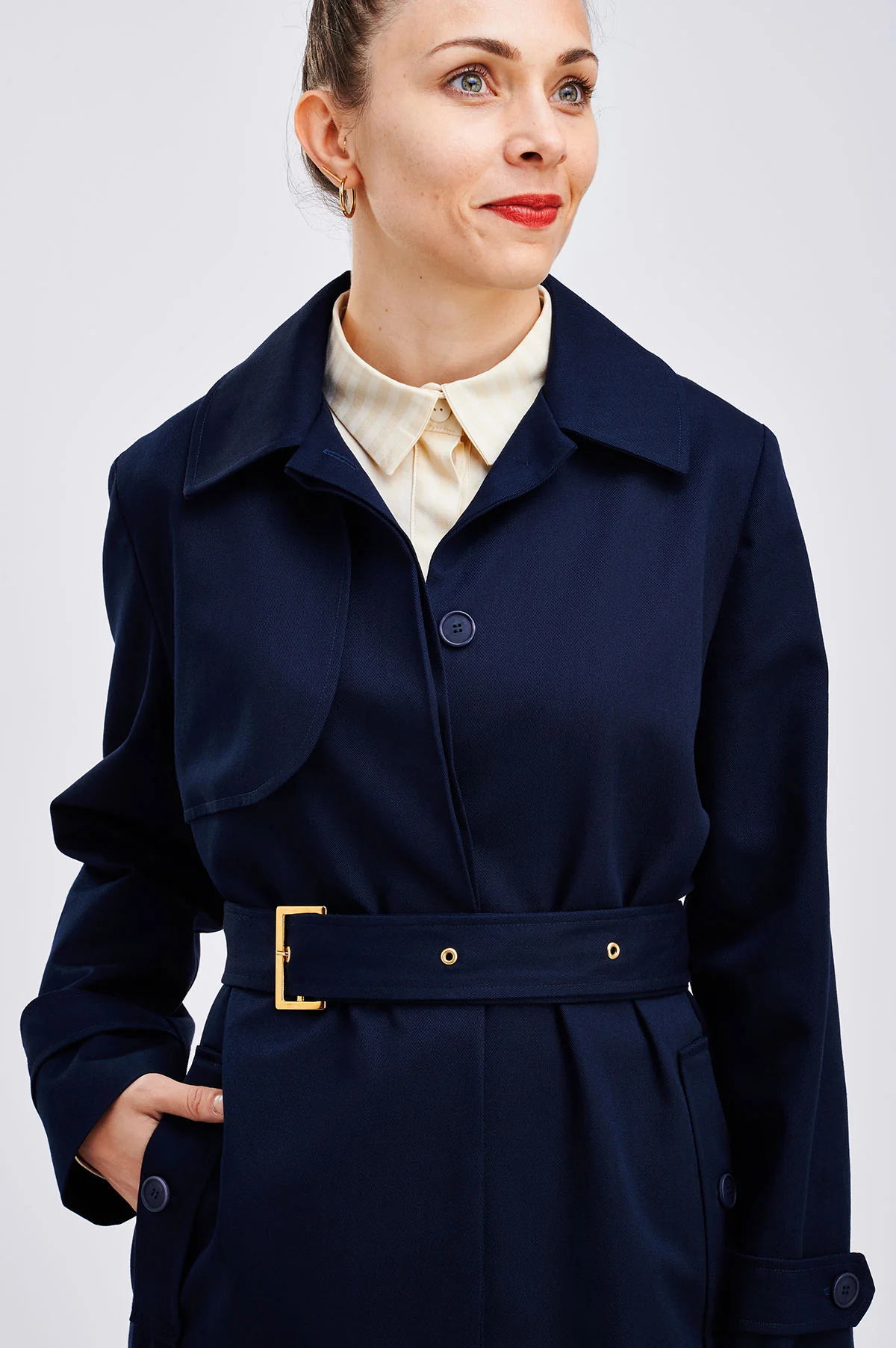 I AM Patterns Bob Trench Coat - Image 24