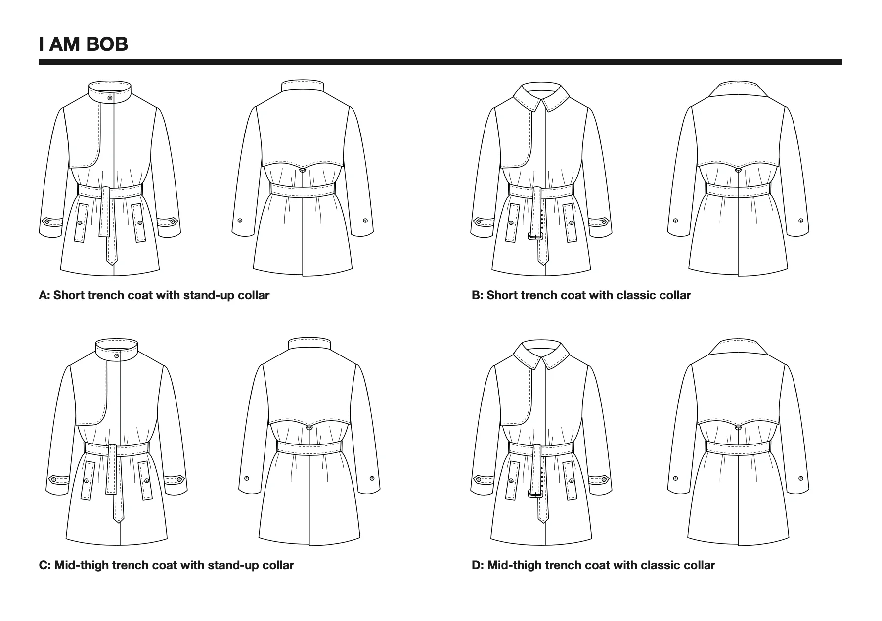 I AM Patterns Bob Trench Coat - Image 28
