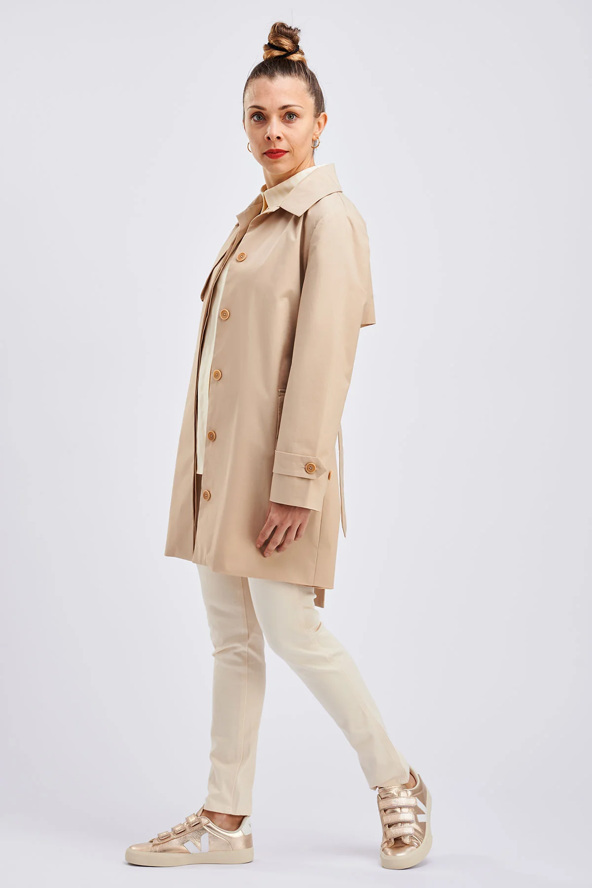 I AM Patterns Bob Trench Coat - Image 3