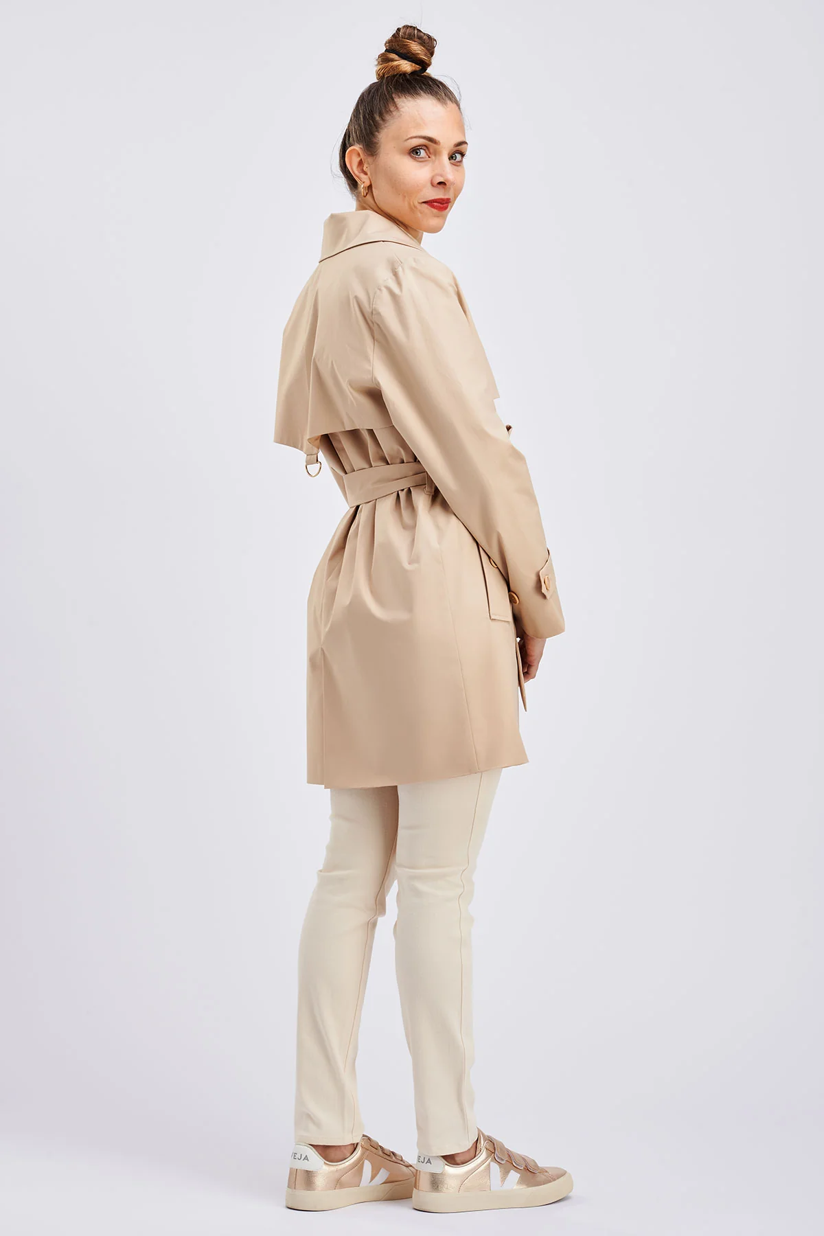 I AM Patterns Bob Trench Coat - Image 6