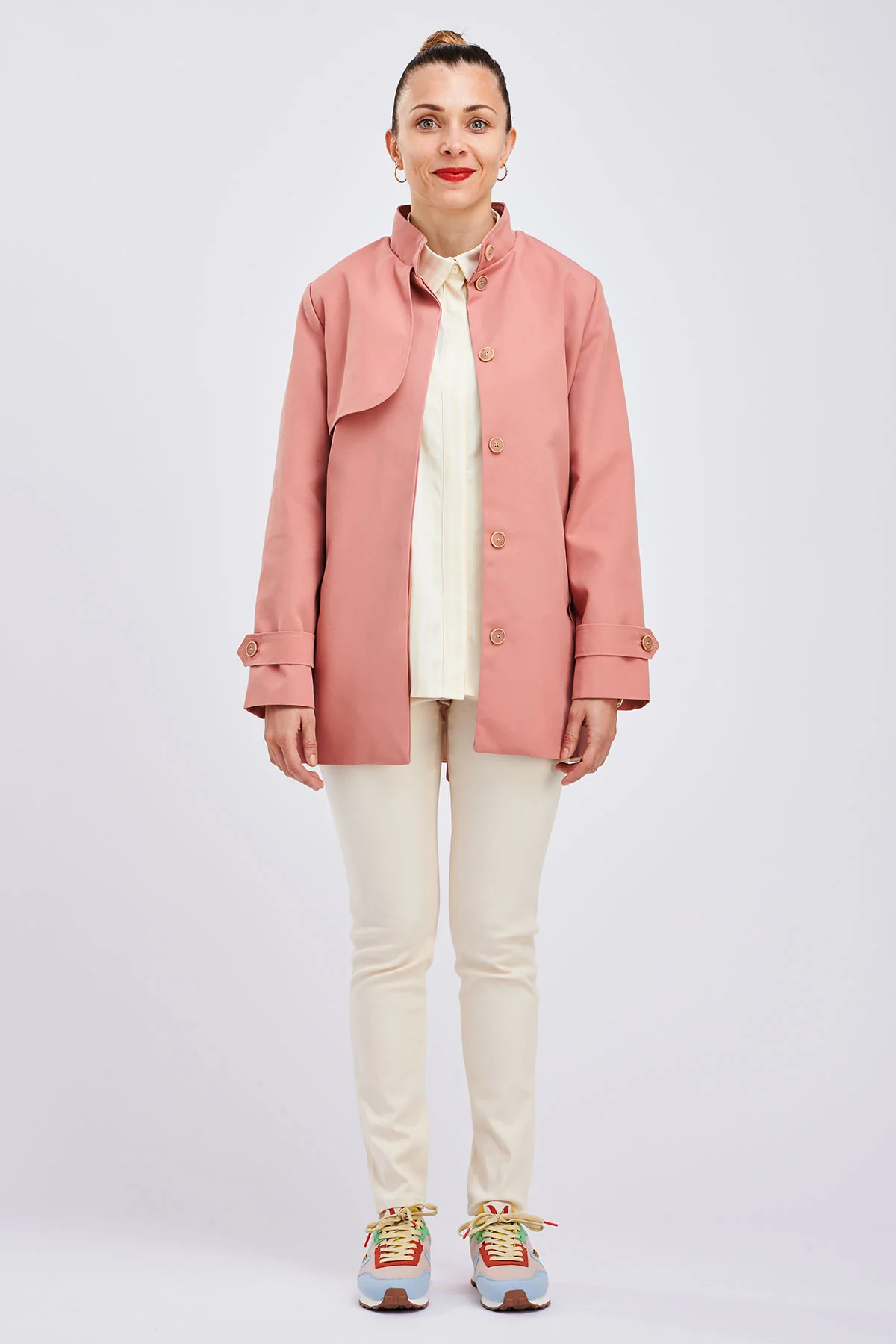 I AM Patterns Bob Trench Coat - Image 9