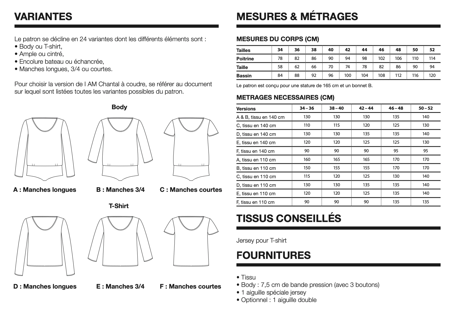 I AM Patterns Chantal Bodysuit and T-shirt - Image 24