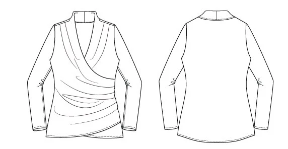 Itch to Stitch Brasov Wrap Top - Image 6