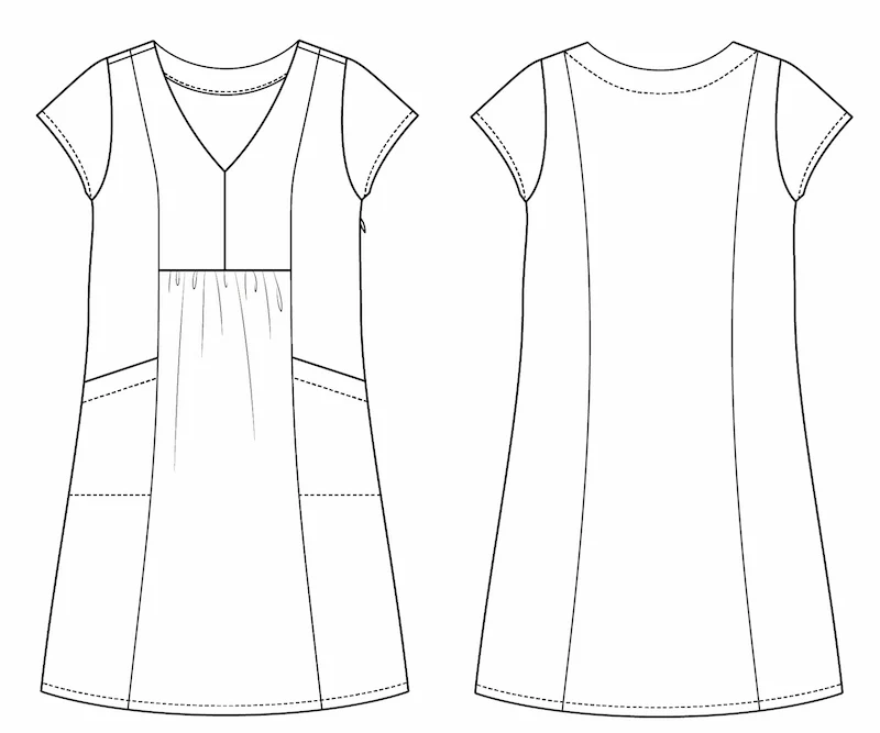 Itch to Stitch Celeste Dress - Image 9