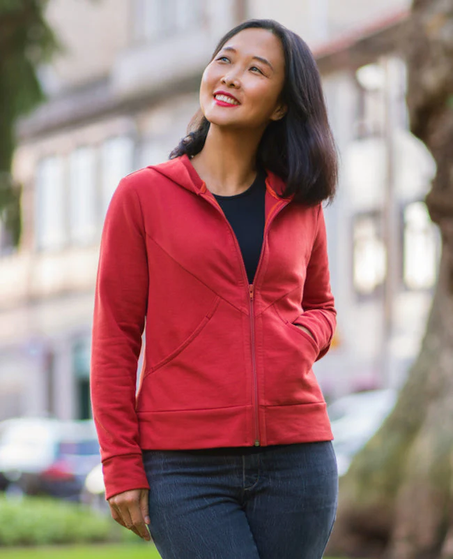 Itch to Stitch Nazare Zip-up Hoodie - Printed copy shop SIZES 16-40 / REGULAR BUST (+£7.00)