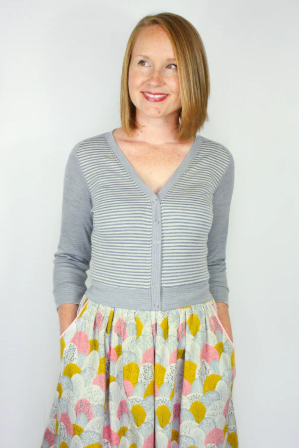 Jennifer Lauren Handmade Juniper Cardigan - Printed copy shop (+£7.00)