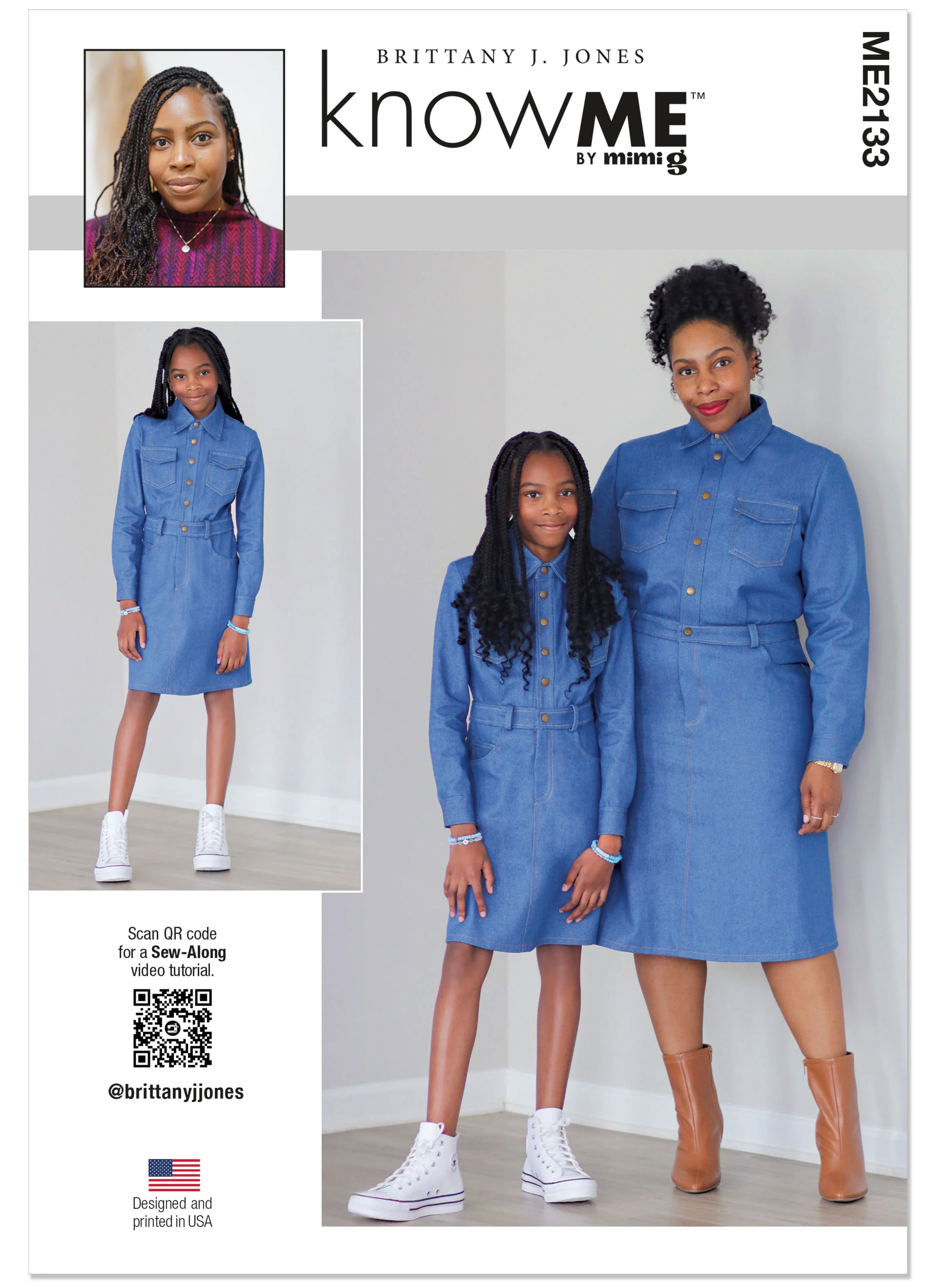Know Me Girl's and Misses' Denim Dress ME2133 - Image 2