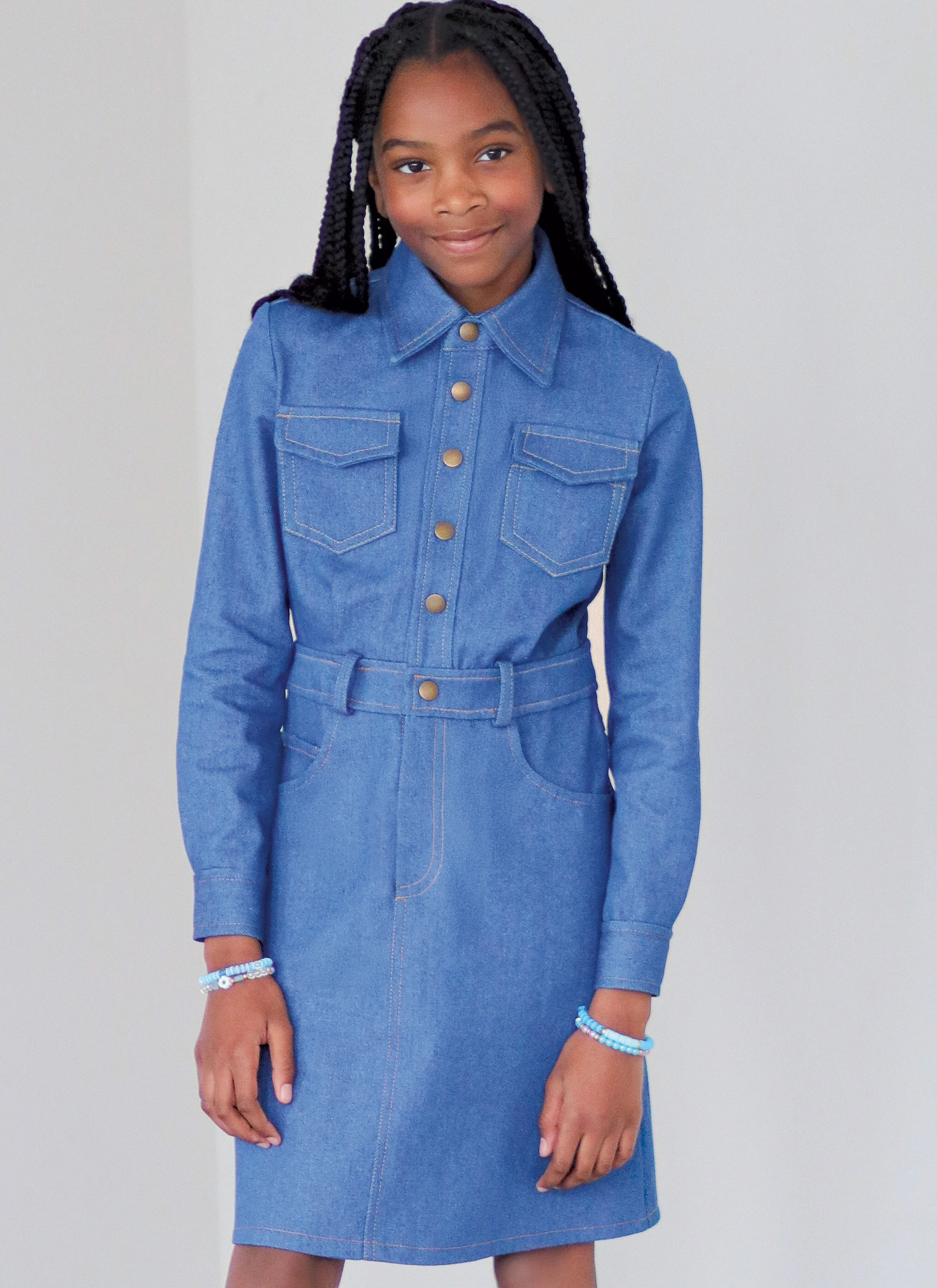 Know Me Girl's and Misses' Denim Dress ME2133 - Image 3