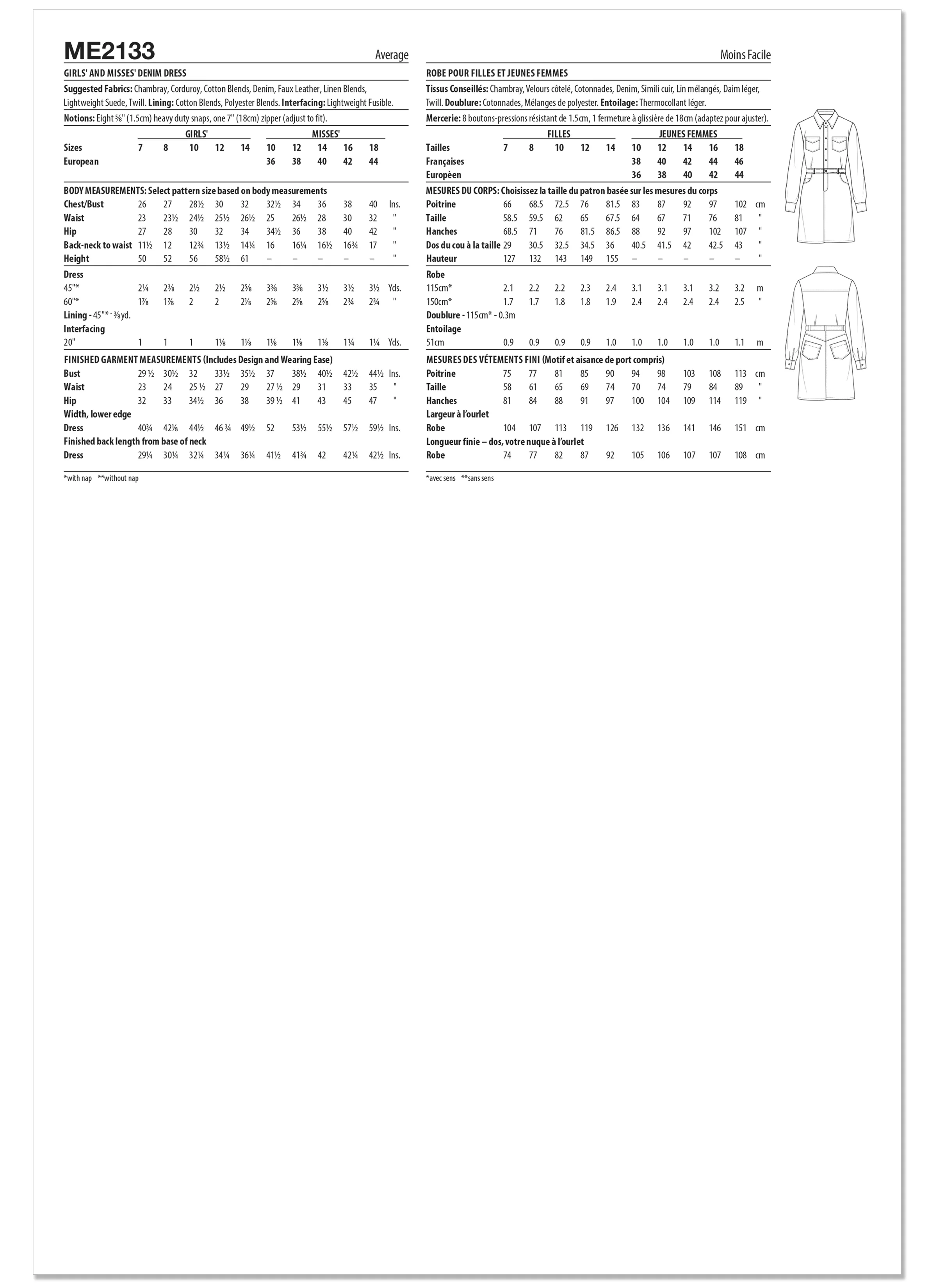 Know Me Girl's and Misses' Denim Dress ME2133 - Image 7