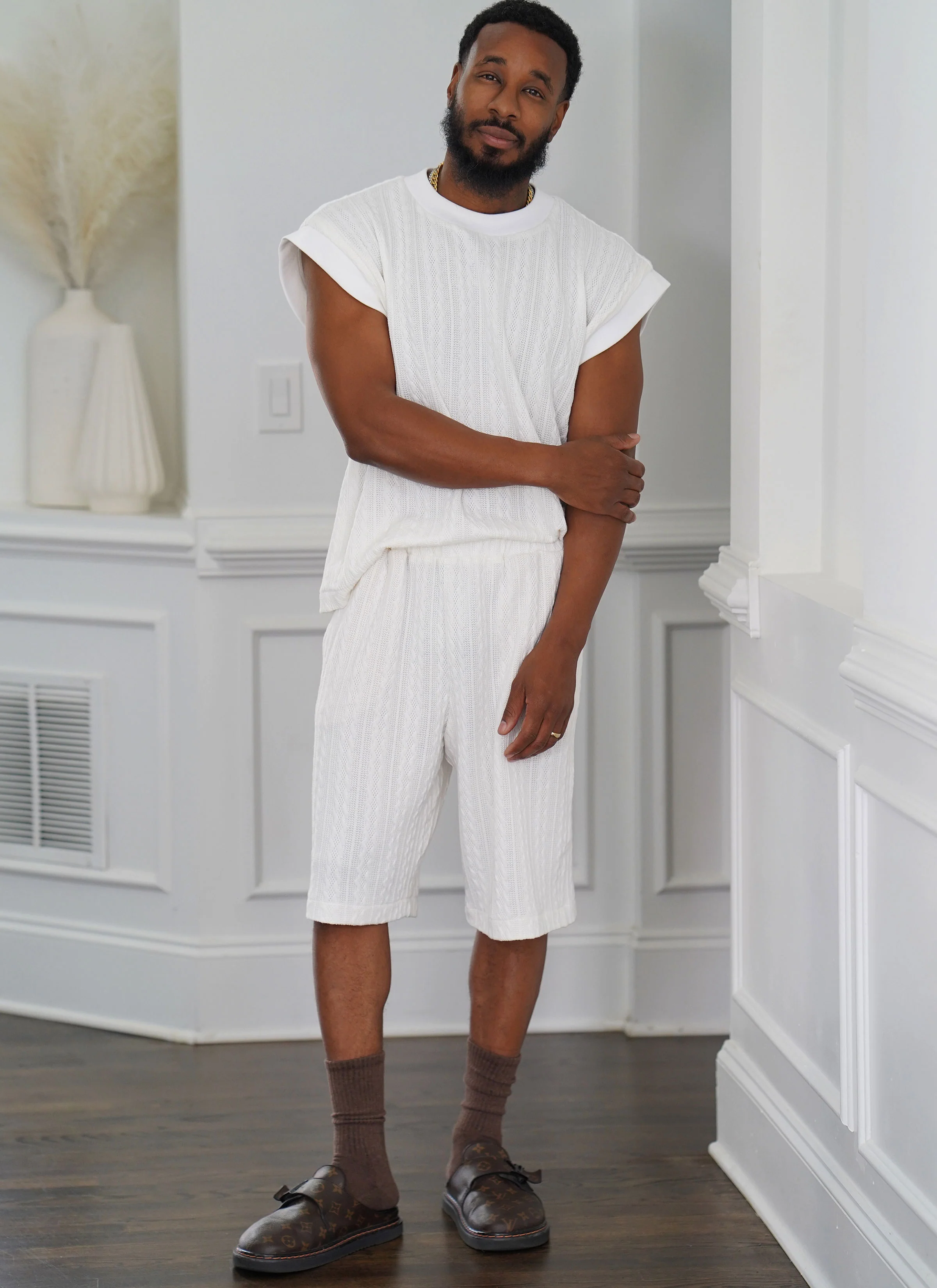 Know Me Men's Knit Top and Shorts ME2130
