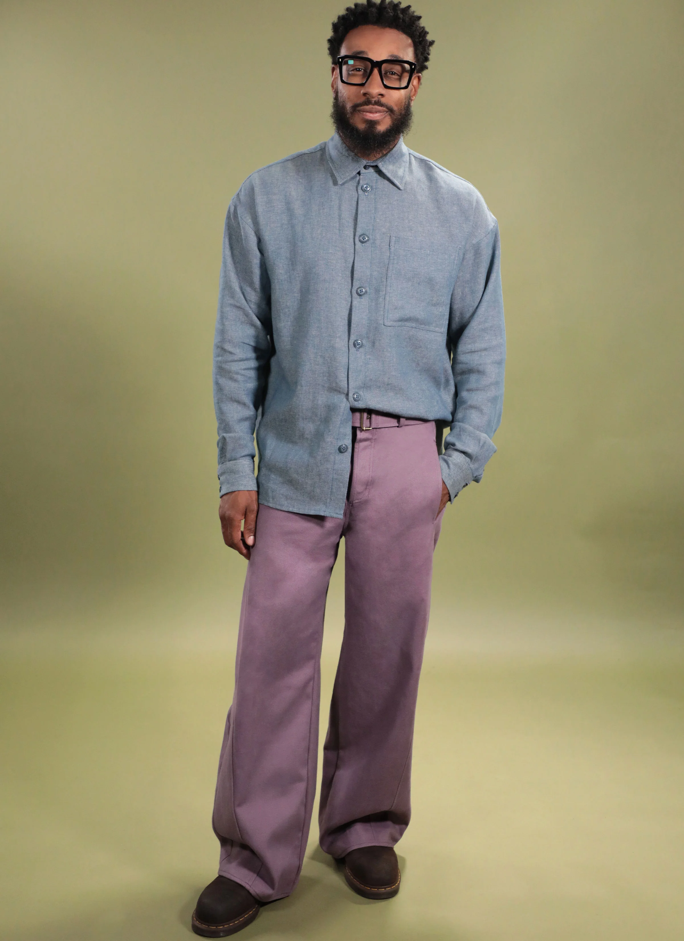Know Me Men's Shirt and Jeans with Belt ME2142