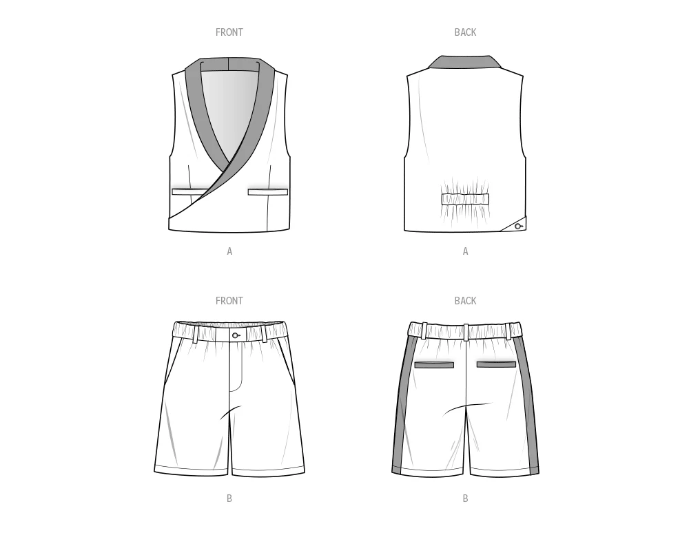 Know Me Men's Waistcoat & Shorts ME2071 - Image 5