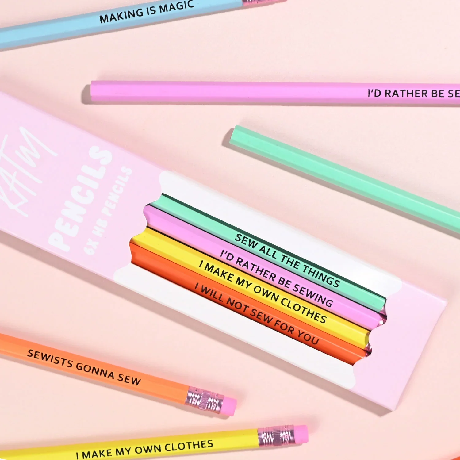 Kylie & The Machine Sewing Themed Pencils - Image 5