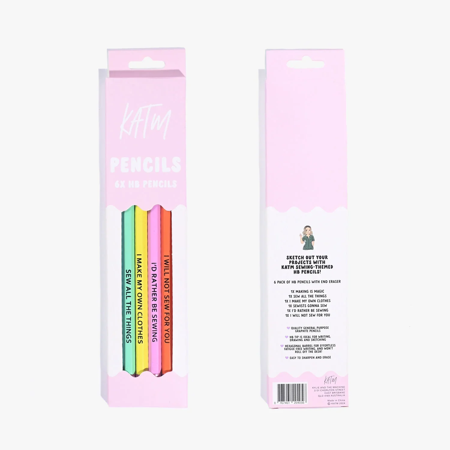 Kylie & The Machine Sewing Themed Pencils - Image 6