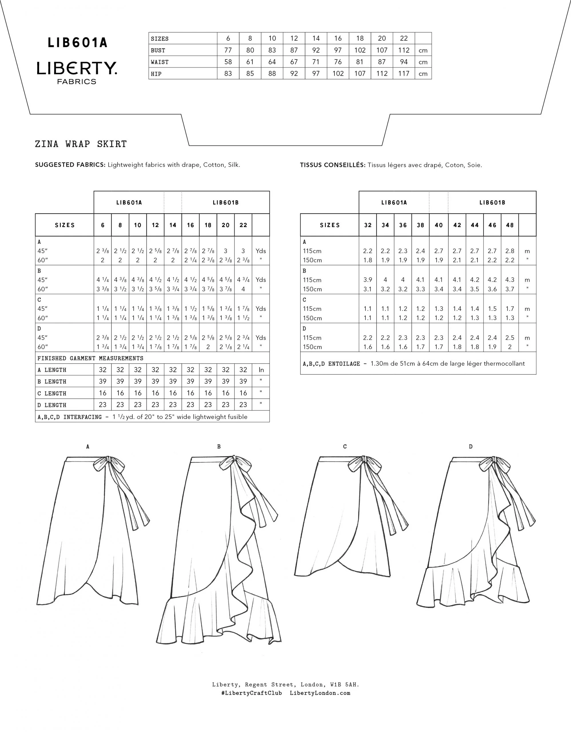 Liberty Sewing Patterns Zina Wrap Skirt - Image 6