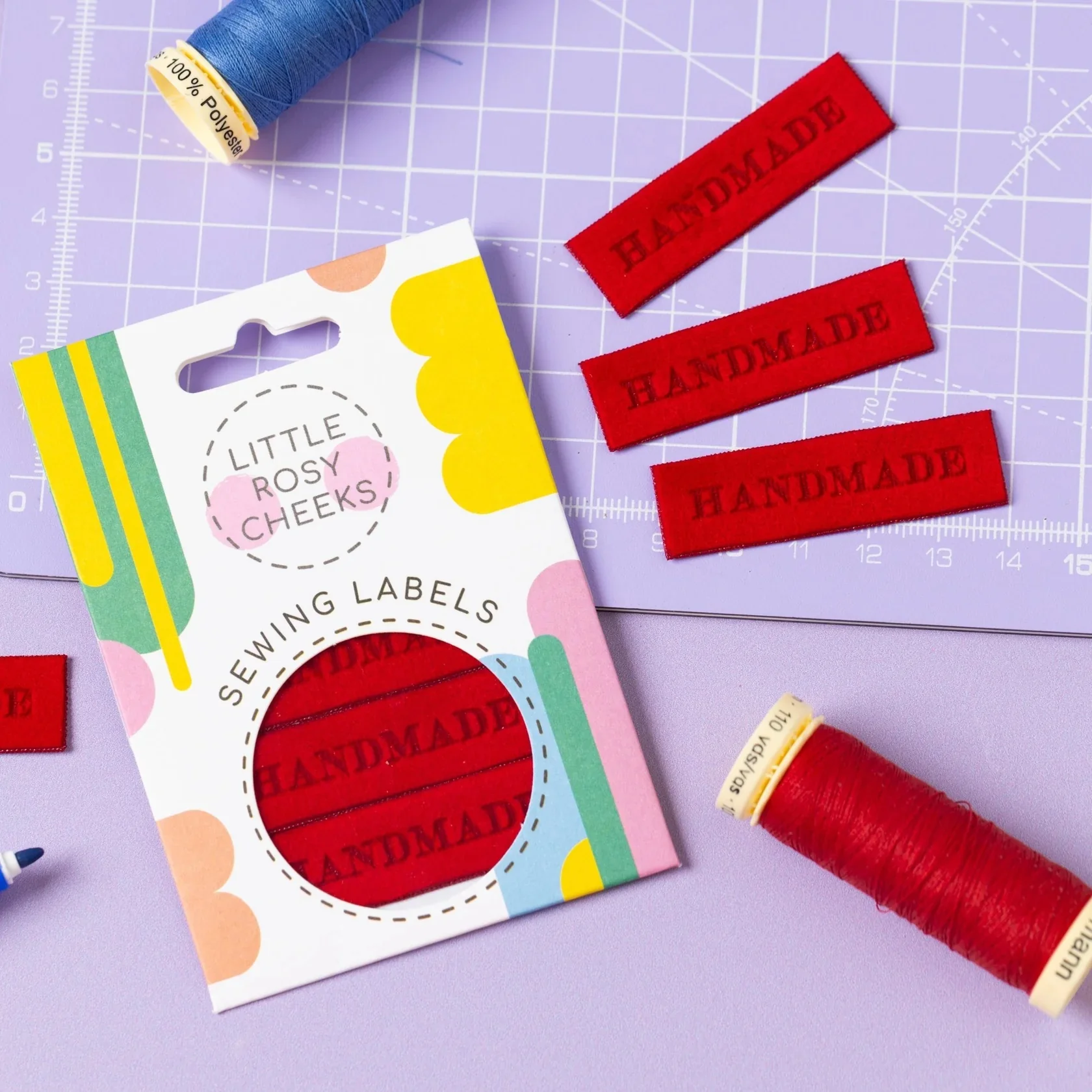 Little Rosy Cheeks 'Handmade Velvet (Red)' Labels
