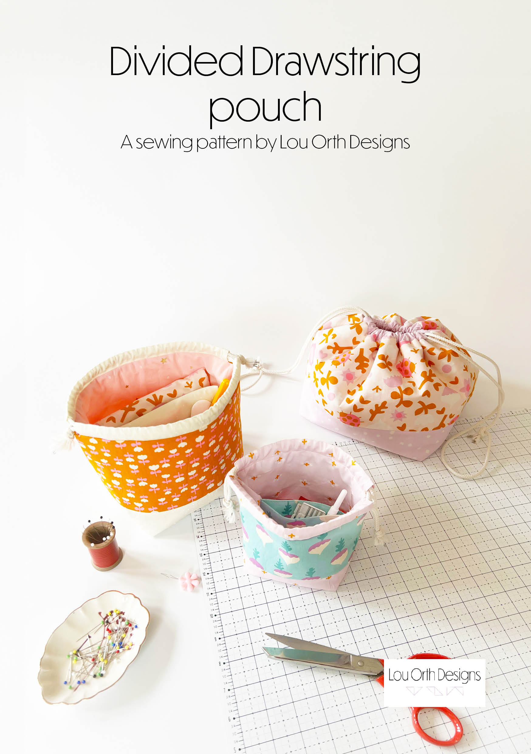 Lou Orth Designs Divided Drawstring Pouch PDF - Image 4