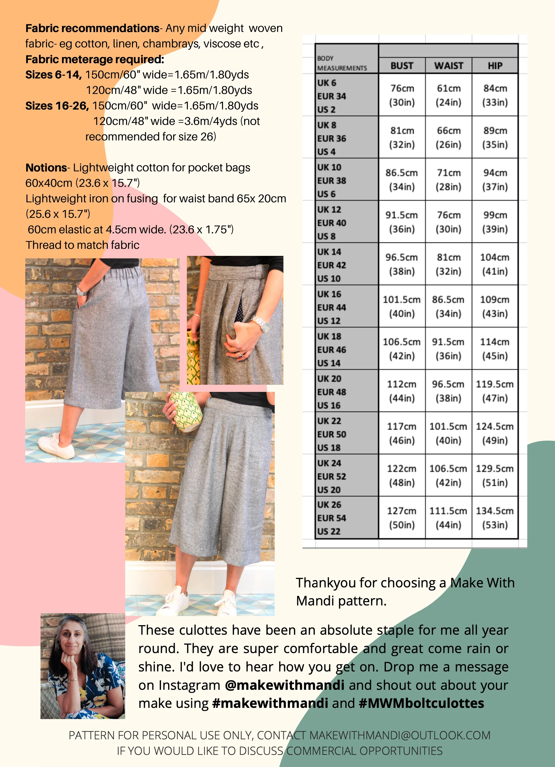 Make With Mandi Bolt Culottes - Image 10
