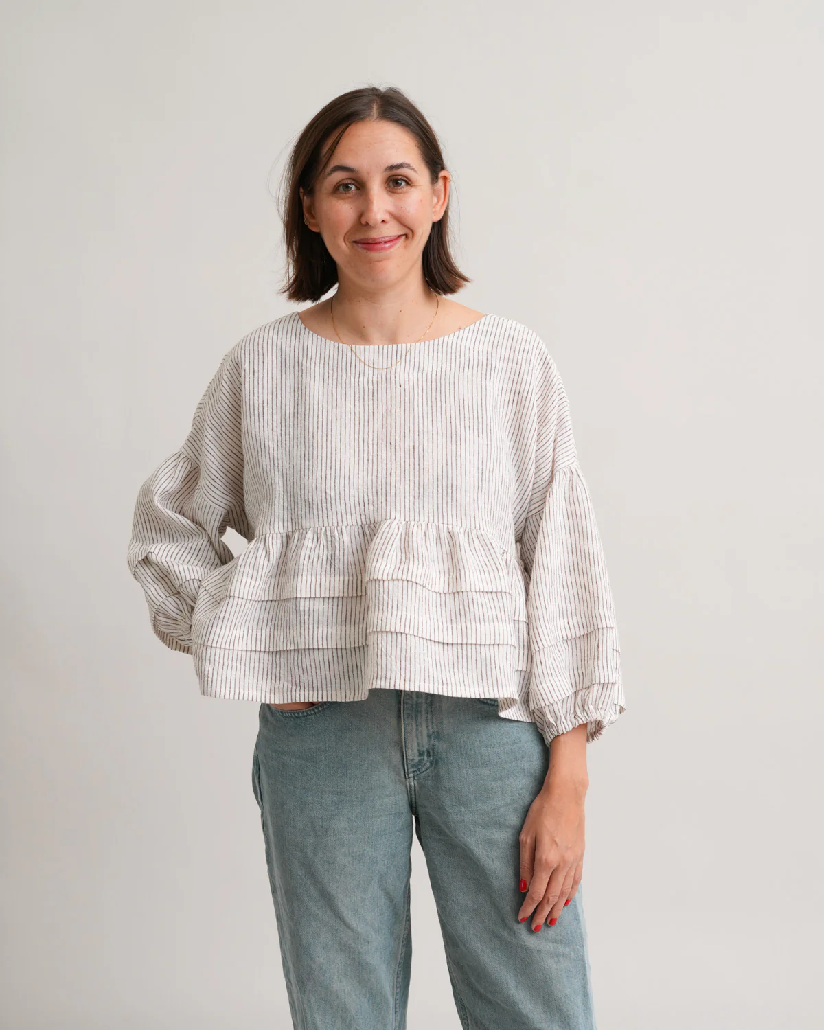 Matchy Matchy Pintuck Poet Blouse
