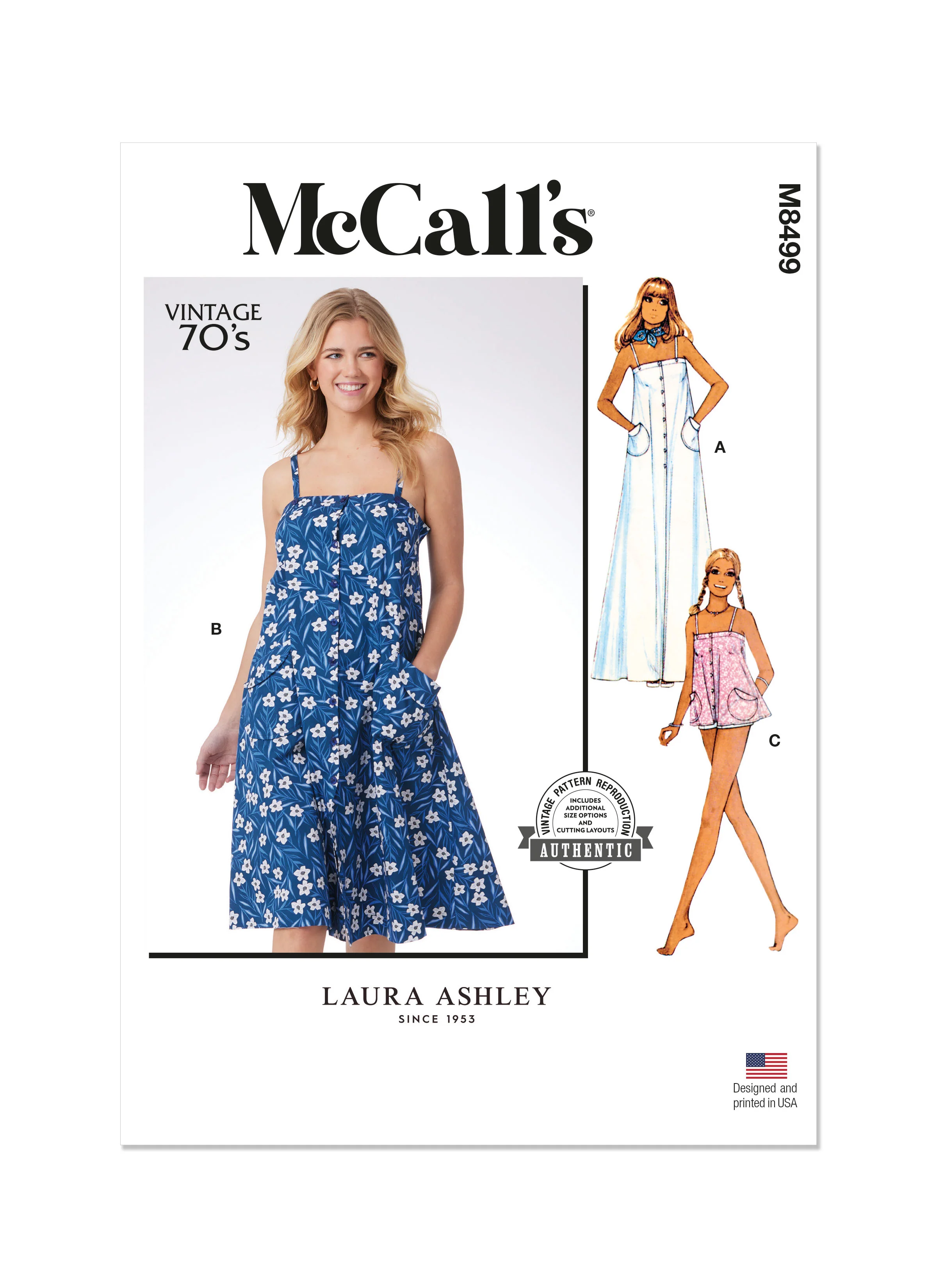 McCalls Vintage Dress & Top M8499 - Image 2