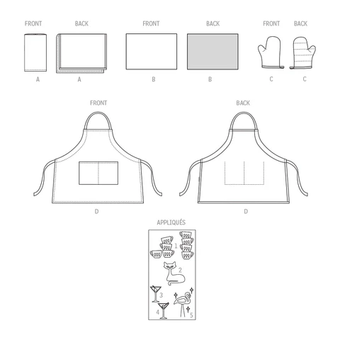 McCalls Apron and Kitchen Accessories M8377 - Image 4