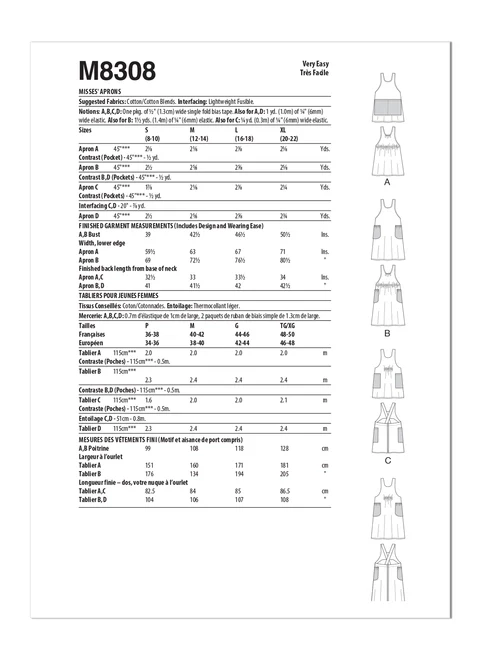 McCalls Aprons M8308 - Image 6