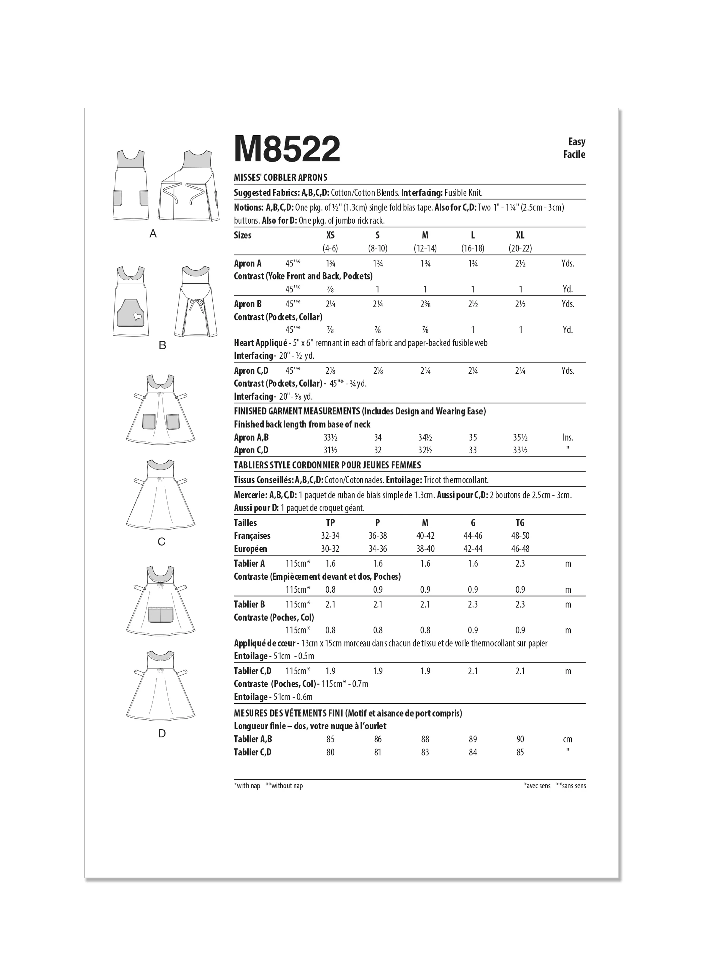 McCalls Aprons M8522 - Image 10