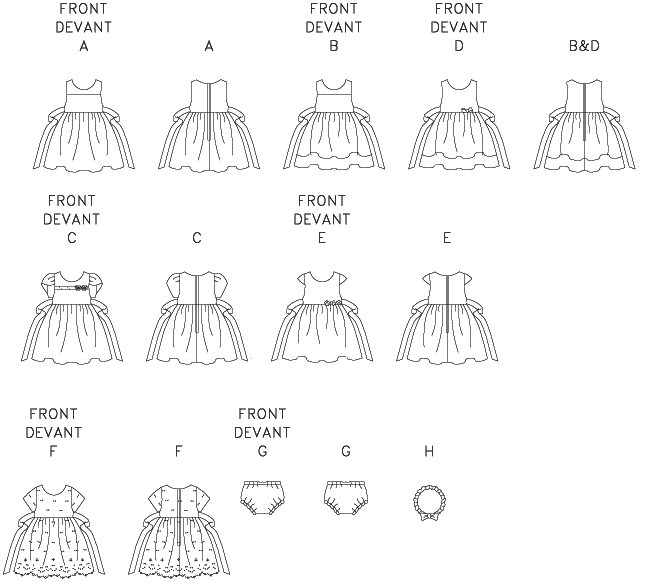 McCalls Babies' Dresses and Panties M6015 - Image 6