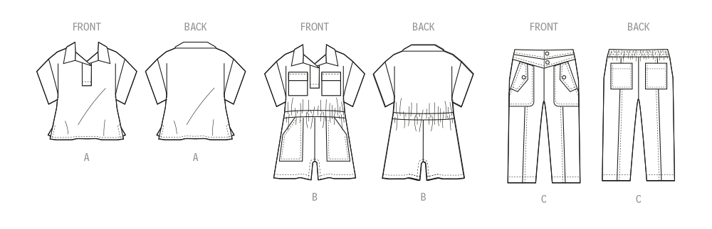 McCalls Baby/Child Top, Romper & Trousers M8461 - Image 6