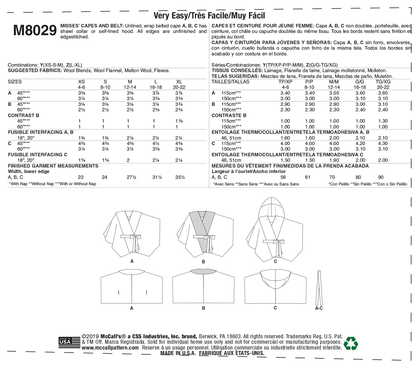 McCalls Capes M8029 - Image 9