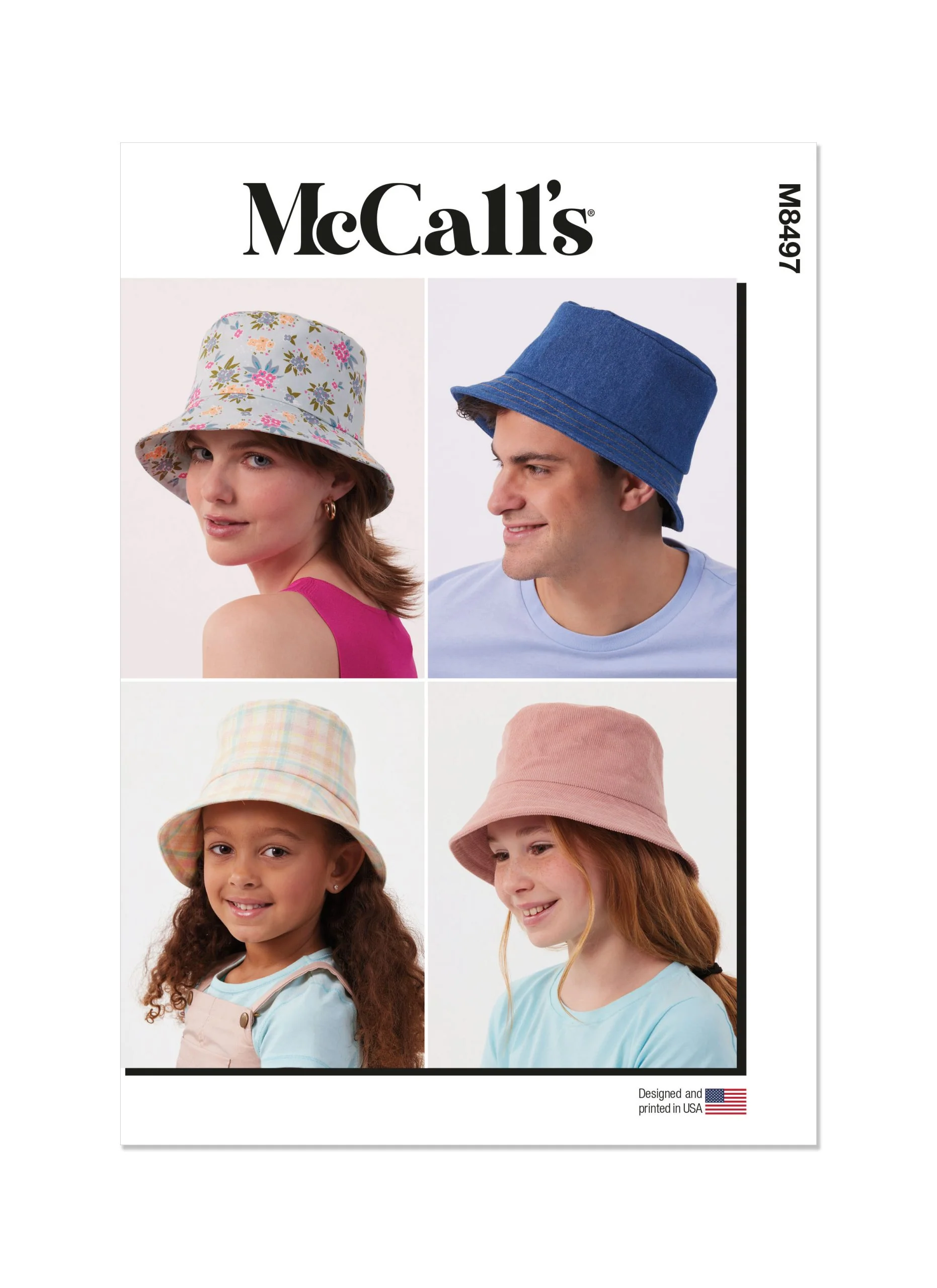 McCalls Child/Teen/Adult Hats M8497 - Image 2