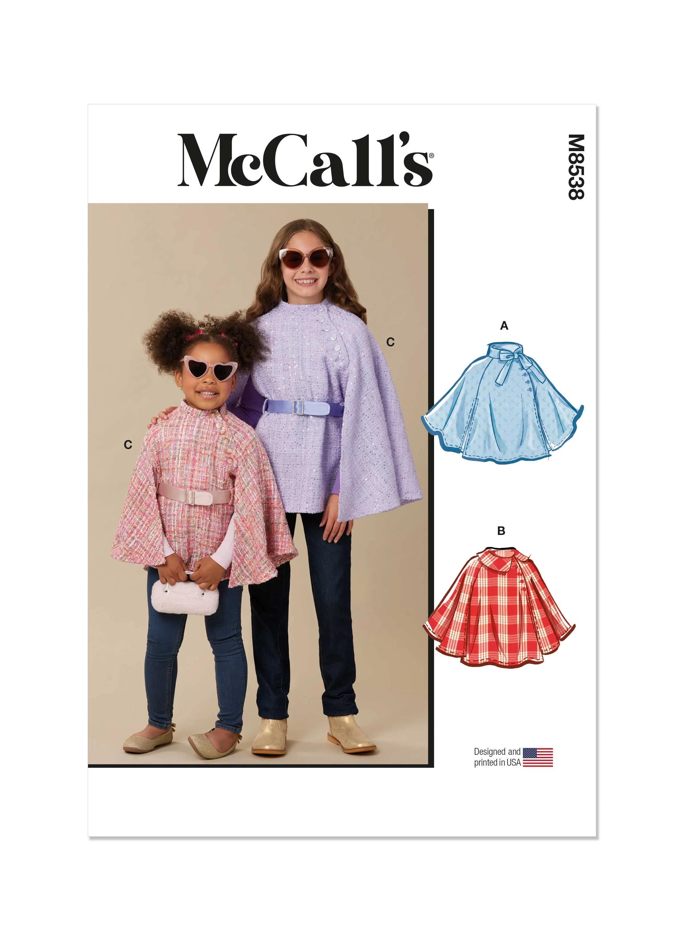 McCalls Child/Teen Capes M8538 - Image 2