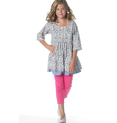 McCalls Child/Teen Dresses, Leggings M6275 - Image 4