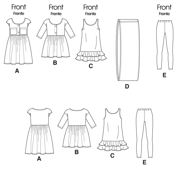 McCalls Child/Teen Dresses, Leggings M6275 - Image 6