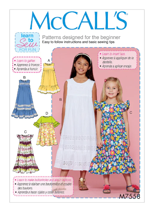 McCalls Child/Teen Dresses M7558 - Image 9