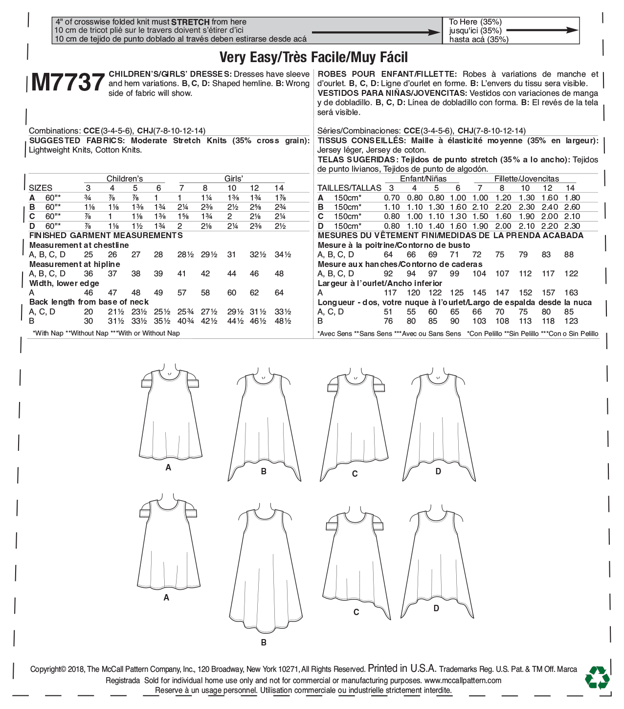 McCalls Child/Teen Dresses M7737 - Image 10