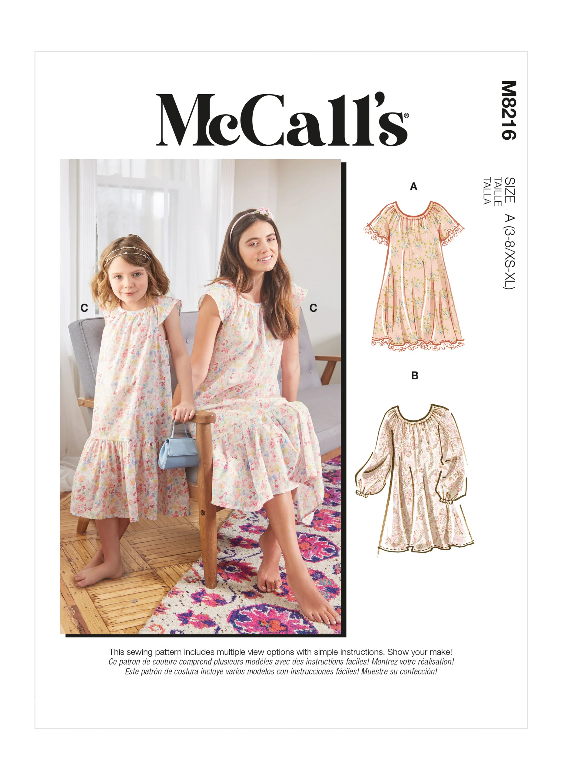 McCalls Child/Teen Dresses M8216 - Image 2