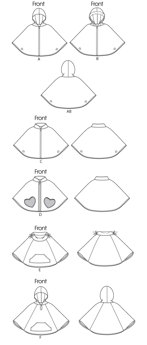 McCalls Child/Teen Ponchos M6431 - Image 7
