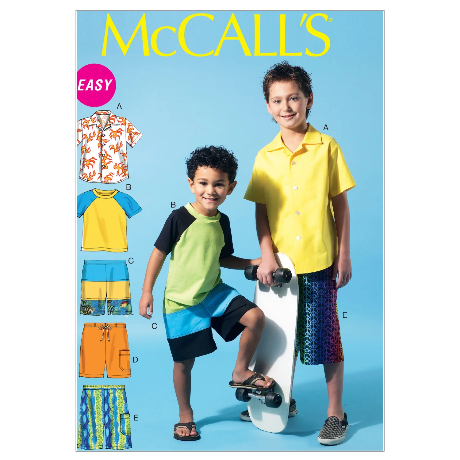 McCalls Child/Teen Shirt, Top, Shorts M6548 - Image 2