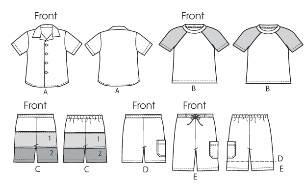 McCalls Child/Teen Shirt, Top, Shorts M6548 - Image 5