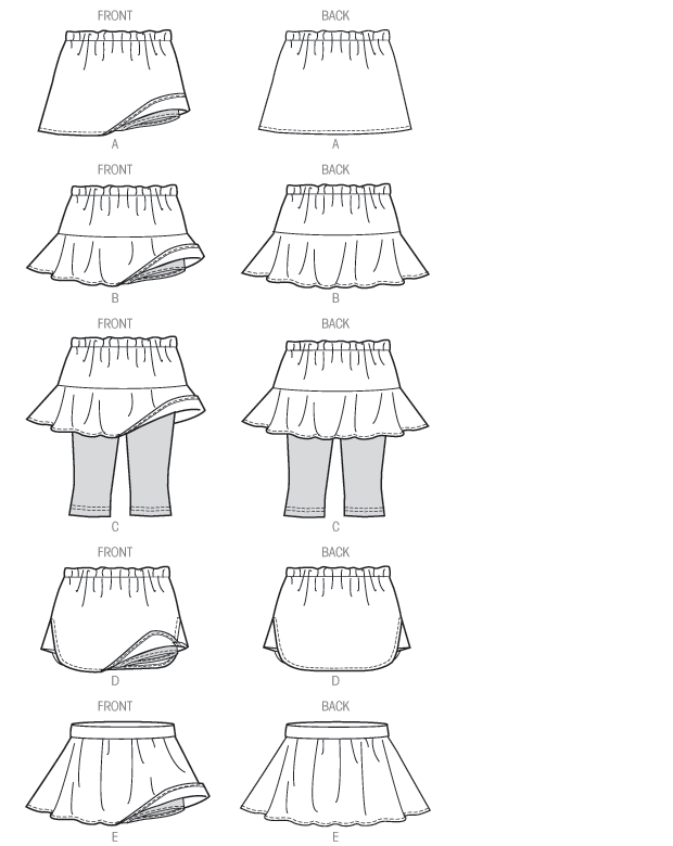 McCalls Child/Teen Skorts M6918 - Image 5