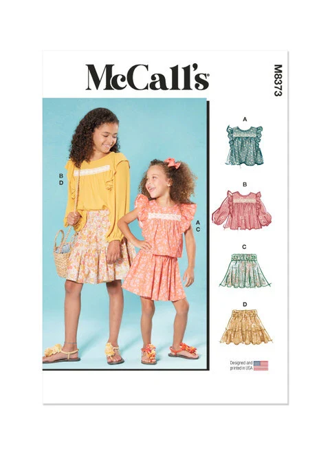 McCalls Child/Teen Top and Skirt M8373 - Image 2